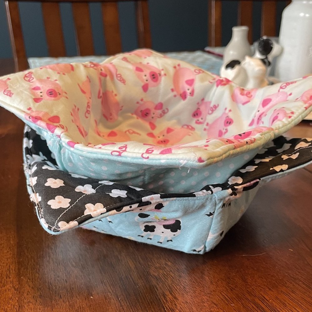 Reversible bowl cozy
